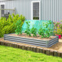 Stor Odlingslåda Öppen Botten Metall  240 x 120 x 30 cm, 828 L Kapacitet