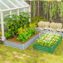 Stor Odlingslåda Öppen Botten Metall  240 x 120 x 30 cm, 828 L Kapacitet