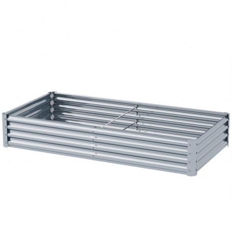 Odlingslåda Öppen Botten Metall 180 x 90 x 30 cm, 459 L Kapacitet