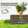 Odlingslåda Galvaniserat Stål Silver 120 x 120 x 30 cm
