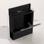 Brevlåda Metall Väggmonterad Låsbar Svart – 30 x 8,5 x 32,5 cm
