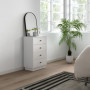 Modern Byrå med 4 Lådor och Tippskydd Vit – 47 x 29 x 75 cm