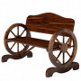 Trädgårdsbänk 2-sits med Hjularmstöd Brun
