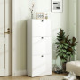 Skoskåp, 3 Fällbara Fack, för upp till 12 Par Skor Vit