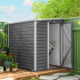 Redskapsbod i Metall Låsbar Dörr 142 x 184 x 165/181 cm, grå