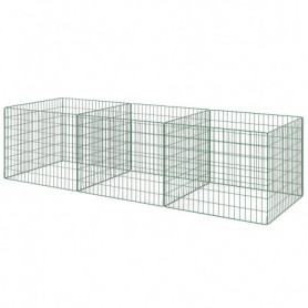 Trädgårdskomposter med 3 Kammare – Öppen Design & Flexibel Form, 27...