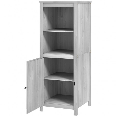 Kompakt Redskapsbod i Gran med Justerbara Hyllor – 60 cm, Rustik Design