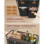 Tvättvagn med 4 Korgar – 150L Kapacitet, 72,4 x 33 x 109,1 cm