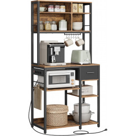 Kökshylla Modul med Inbyggd El uttag 80 x 40 x 180,4 cm Vintage Brun