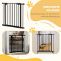 Justerbar Säkerhetsgrind för Husdjur Utan Borrning 68 x 77 cm Metal...