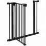 Justerbar Säkerhetsgrind för Husdjur Utan Borrning 68 x 77 cm Metall Svart