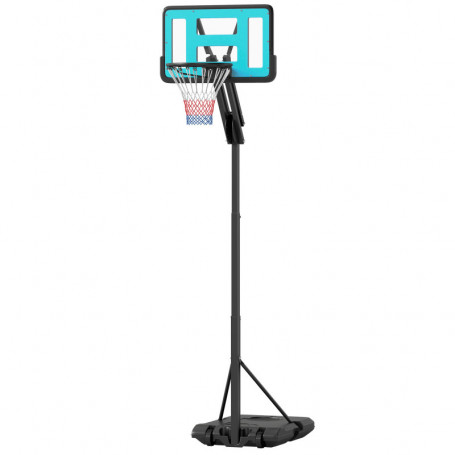 Höjdjusterbar Fristående Basketkorg 146-236 cm Svart Blå