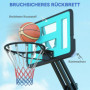 Höjdjusterbar Fristående Basketkorg 146-236 cm Svart Blå