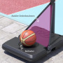 Höjdjusterbar Fristående Basketkorg 146-236 cm Svart Blå