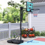 Höjdjusterbar Fristående Basketkorg 146-236 cm Svart Blå