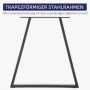 Bordsben 2 st Metall Enkel Installation Svart