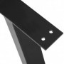 Bordsben 2 st Metall Enkel Installation Svart