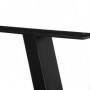 Bordsben 2 st Metall Enkel Installation Svart