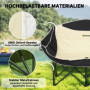 Hopfällbar Dubbel Campingstol med Mugghållare – 250 kg Kapacitet Khaki