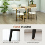 4-pack Matstolar med Bouclétyg och Svart Stålram – Modern Design