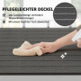 Trädgårdsbord i Laminatlook Aluminium – 120 x 70 cm Vit Svart