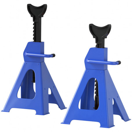 Pallbock 2-pack 3 Ton per Styck, Justerbar Höjd 38,5–60 cm Blå