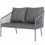 2-sits Rottingsoffa Mjuka Dynor – 112 x 72 x 76 cm Grå