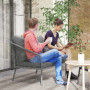 2-sits Rottingsoffa Mjuka Dynor – 112 x 72 x 76 cm Grå