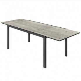 Utdragbart Trädgårdsbord för 6–8 Personer Aluminium Grå Industriell