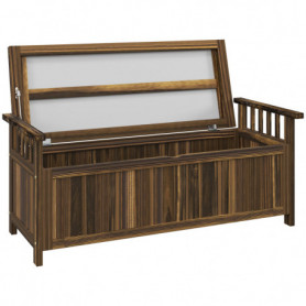 Trädgårdsbänk med Dynbox 128,5 x 56 x 53,5 cm och Vattentätt Lock