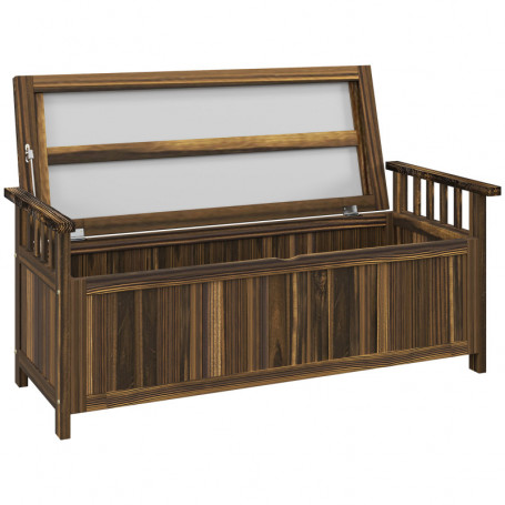 Trädgårdsbänk med Dynbox 128,5 x 56 x 53,5 cm och Vattentätt Lock