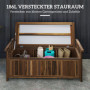 Trädgårdsbänk med Dynbox 128,5 x 56 x 53,5 cm och Vattentätt Lock