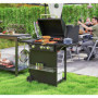 Gasolgrill med Sidobrännare, Kryddställ och Integrerad Termometer