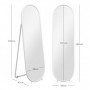 Golvspegel Oval Vit 160 x 40 cm