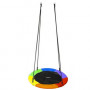 Rund gunga för barn & vuxna – utomhusgunga med 160 kg maxvikt, väde...