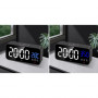 Digital LED Väckarklocka med snooze, ljudaktivering, datum & temperatur – USB & batteridrift – svart, modern & högljudd