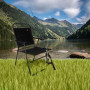 Hopfällbar camping- och fiskestol med armstöd – lätt, slitstark & s...