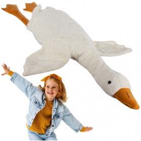 Stor plyschgås 130 cm – gosedjur & kudde för barn 0+ | Mjuk, tvättb...