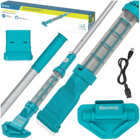 Trådlös pooldammsugare för ovanmarkspooler upp till 6,10 m – USB-la...