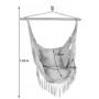Hängstol Grå i brasiliansk stil med träbom & 2 kuddar – för trädgår...
