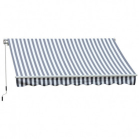 Markis 3,5 x 2,5 m Grå Vit