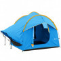 Bil Campingtält med Nätfönster 239 x 210 x 210 cm, Orange + Blå