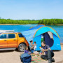 Bil Campingtält med Nätfönster 239 x 210 x 210 cm, Orange + Blå