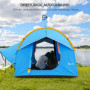 Bil Campingtält med Nätfönster 239 x 210 x 210 cm, Orange + Blå