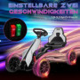 GoKart Trampbil För Barn 3-8 år med Säkerhetsbälte Vit