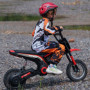 El Motorcykel för Barn 8-16 km/h Röd 24V