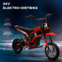 El Motorcykel för Barn 8-16 km/h Röd 24V