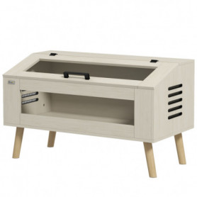 Reptil Låda Terrarium Vivarium 100 x 50 x 60 cm Glasfönster, Trä Ek