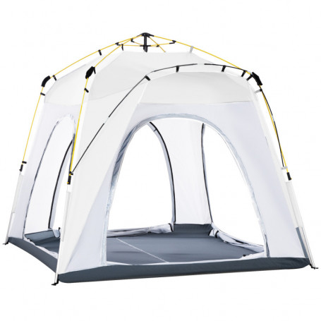 Camping Pop-Up Tält för 4 Personer Ljusgrå