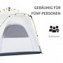 Camping Pop-Up Tält för 4 Personer Ljusgrå